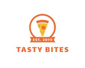 Meal - Orange Pizza Slice logo design