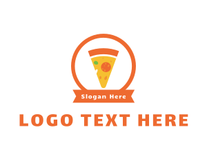 Orange Pizza Slice Logo