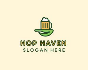 Hops - Natural Beer Brew logo design