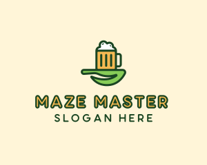 Natural Beer Brew logo design