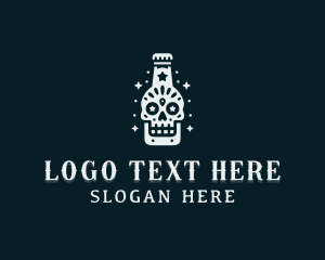 Pub - Skull Beer Pub logo design