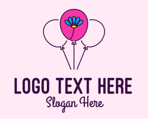 Balloon Shop - Flower Balloon Decor logo design