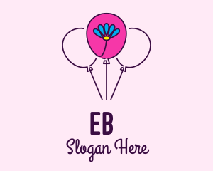 Flower Balloon Decor logo design