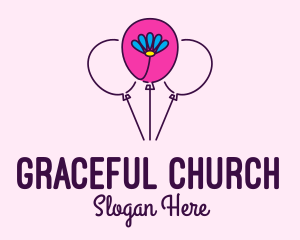 Flower Balloon Decor logo design