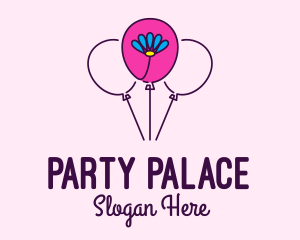 Flower Balloon Decor logo design