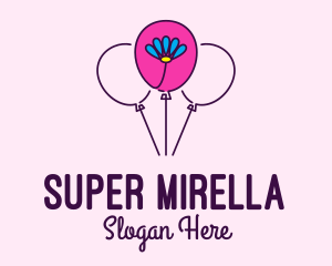 Flower Balloon Decor logo design