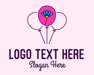 Shop - Flower Balloon Decor logo design