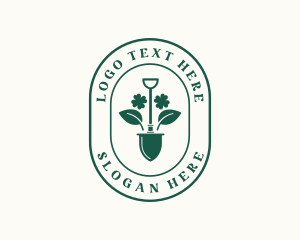 Turf - Shovel Plant Gardening Landscape logo design