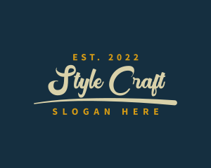 Cursive Hipster Brand logo design