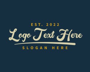 Hip - Cursive Hipster Brand logo design