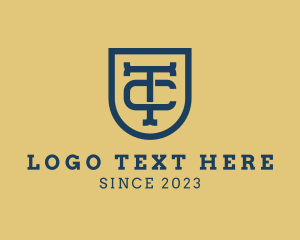 Letter GT - University College Crest logo design