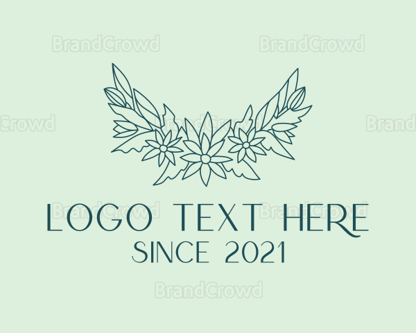 Elegant Floral Wreath Logo