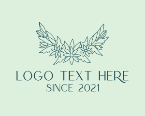 Organic - Elegant Floral Wreath logo design