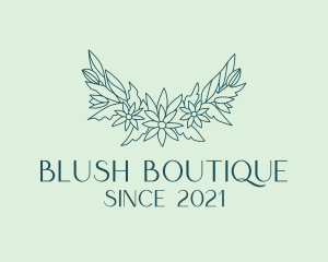 Elegant Floral Wreath  logo design