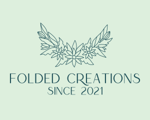 Elegant Floral Wreath  logo design