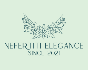 Elegant Floral Wreath  logo design