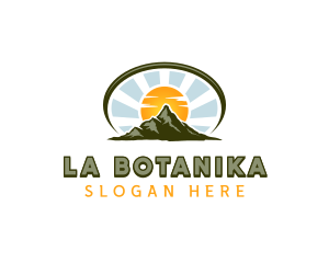Mountain Hiker Trekking Logo