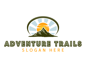 Mountain Hiker Trekking logo design