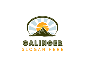 Trekking - Mountain Hiker Trekking logo design