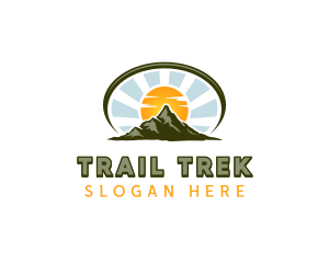 Hiker - Mountain Hiker Trekking logo design