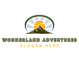 Mountain Hiker Trekking logo design