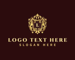 Gold - Decorative Royal Shield logo design