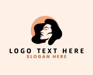 Skin - Retro Hair Female logo design