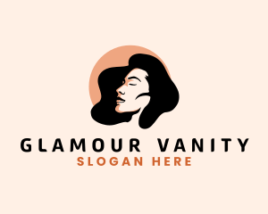 Vanity - Retro Hair Female logo design