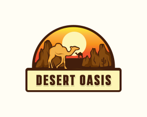 Camel Desert Sahara logo design