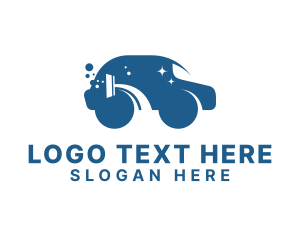 Auto - Blue Car Cleaning Service logo design