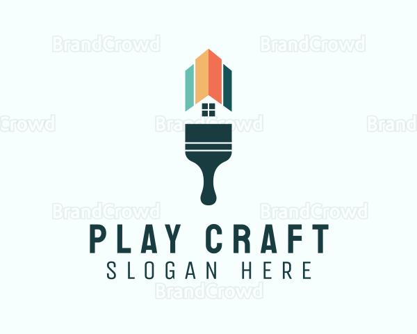 House Paint Brush Logo