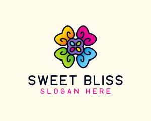 Flower Candy Sweets logo design