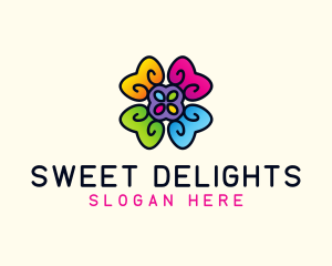 Flower Candy Sweets logo design