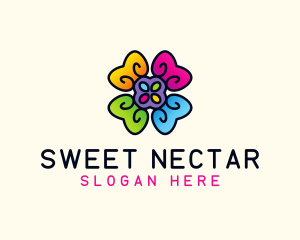 Flower Candy Sweets logo design