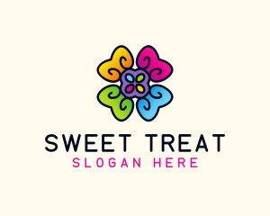 Flower Candy Sweets logo design