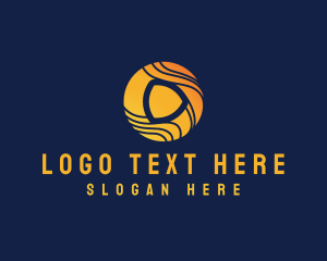 Global - Abstract Media Planet Technology logo design