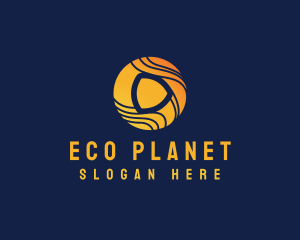 Planet - Abstract Media Planet Technology logo design
