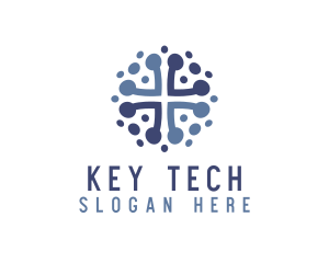 Tech Network Circuit logo design