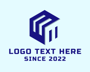 Warehouse - Blue Construction Building logo design