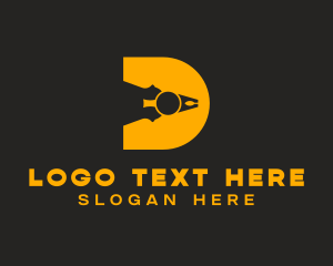 Workshop - Handyman Tool Letter D logo design