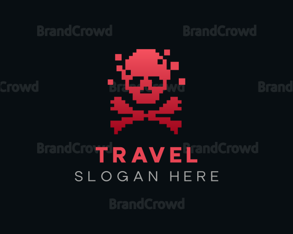 Pixel Skull Gaming Logo