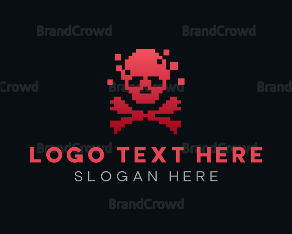 Pixel Skull Gaming Logo