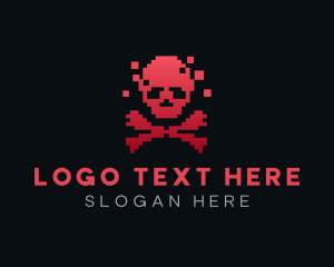 Pixel Skull Gaming Logo