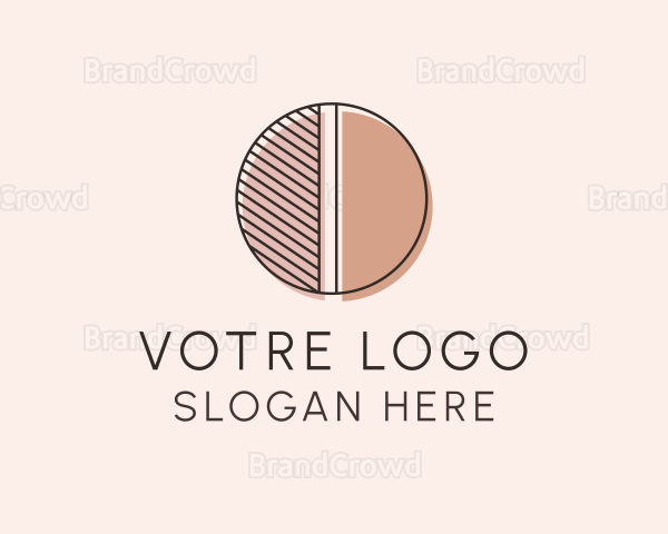 Brown Pastel Abstract Circle Logo