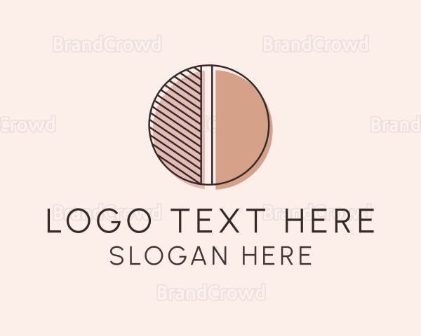 Brown Pastel Abstract Circle Logo