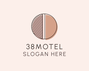 Brown Pastel Abstract Circle logo design