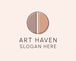 Brown Pastel Abstract Circle logo design