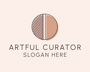 Brown Pastel Abstract Circle logo design