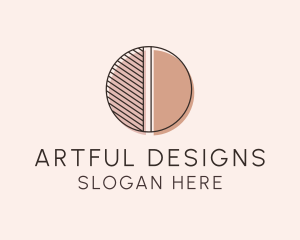 Brown Pastel Abstract Circle logo design