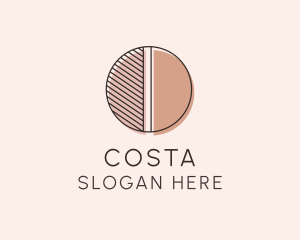 Brown Pastel Abstract Circle logo design